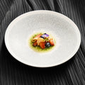 Artisanal Mosaic Pattern Shallow Pasta & Soup Plate – Pebble Series