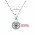 Moissanite diamond pendant necklace 1CT S925 Fine Jewelry
