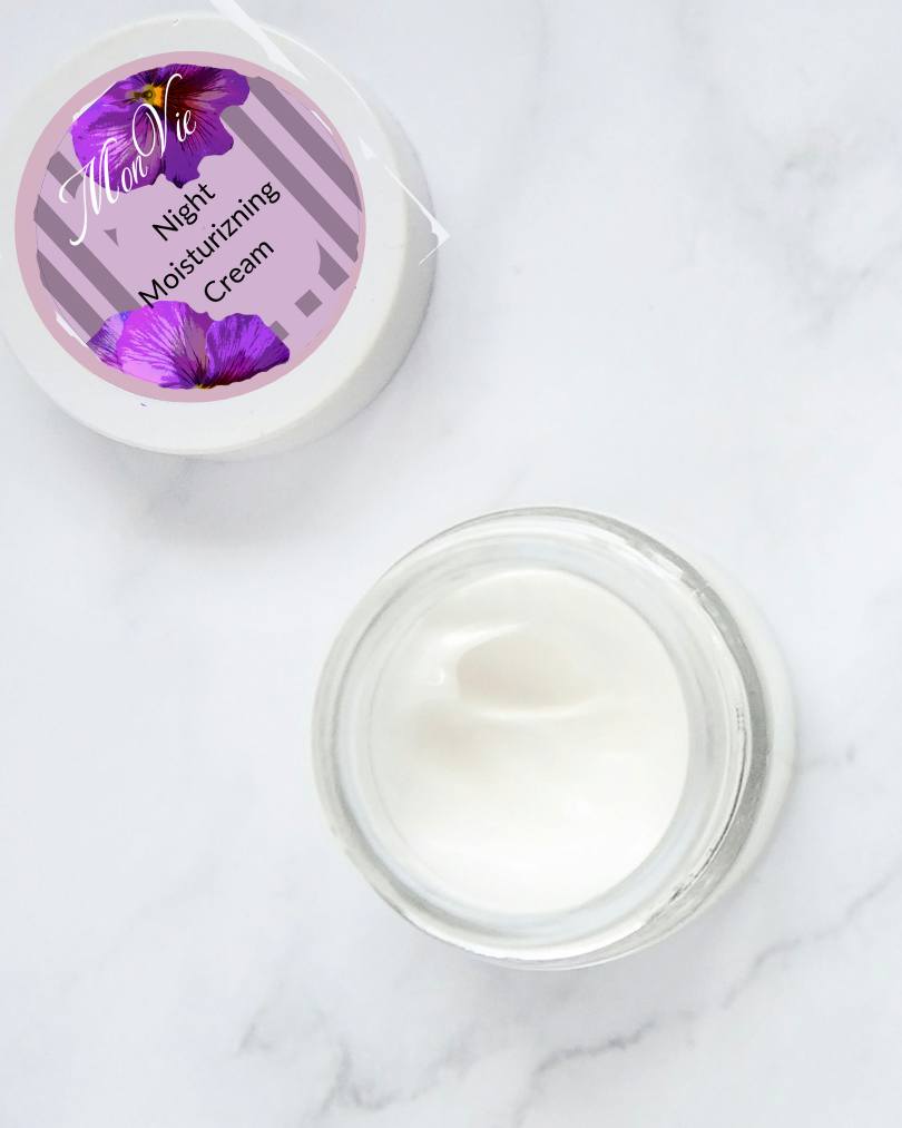 MonVie - Night Moisture Cream - All Natural with Plant Extracts -30 ML