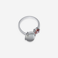 Moonstone & Pink Tourmaline Ring | 14K Gold