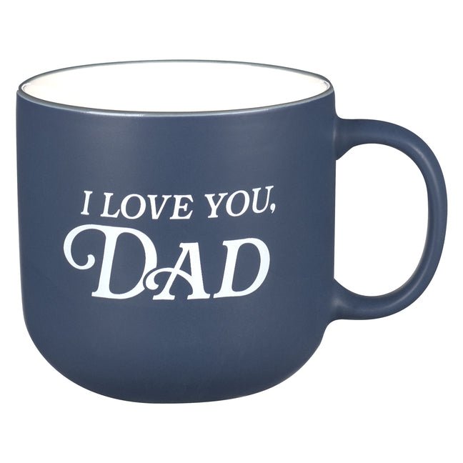 "I Love You, Dad" Navy Ceramic Coffee Mug (Mal. 4:6)