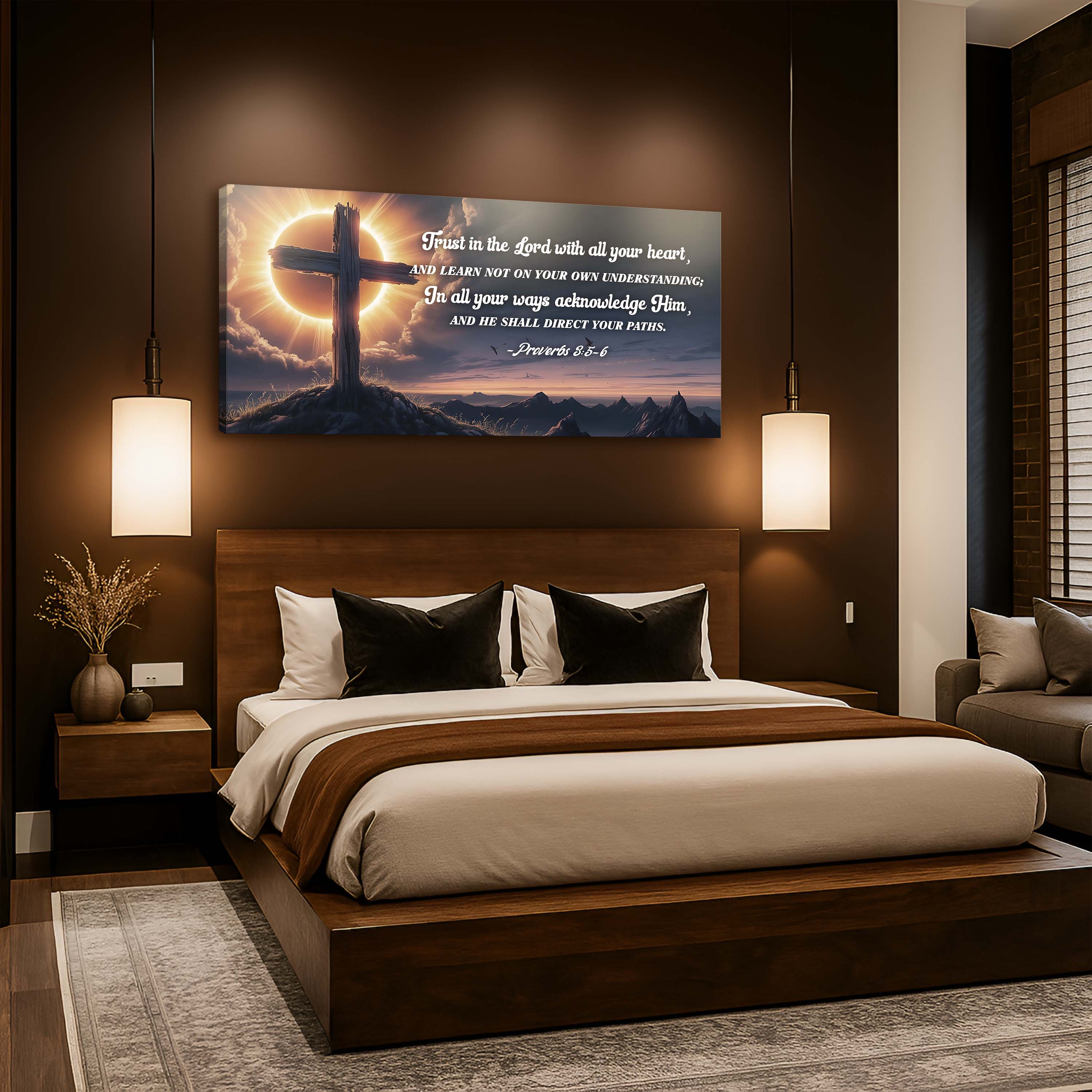 Proverbs 3:5-6 - Trust In The Lord With All Your Heart Faith Sign III