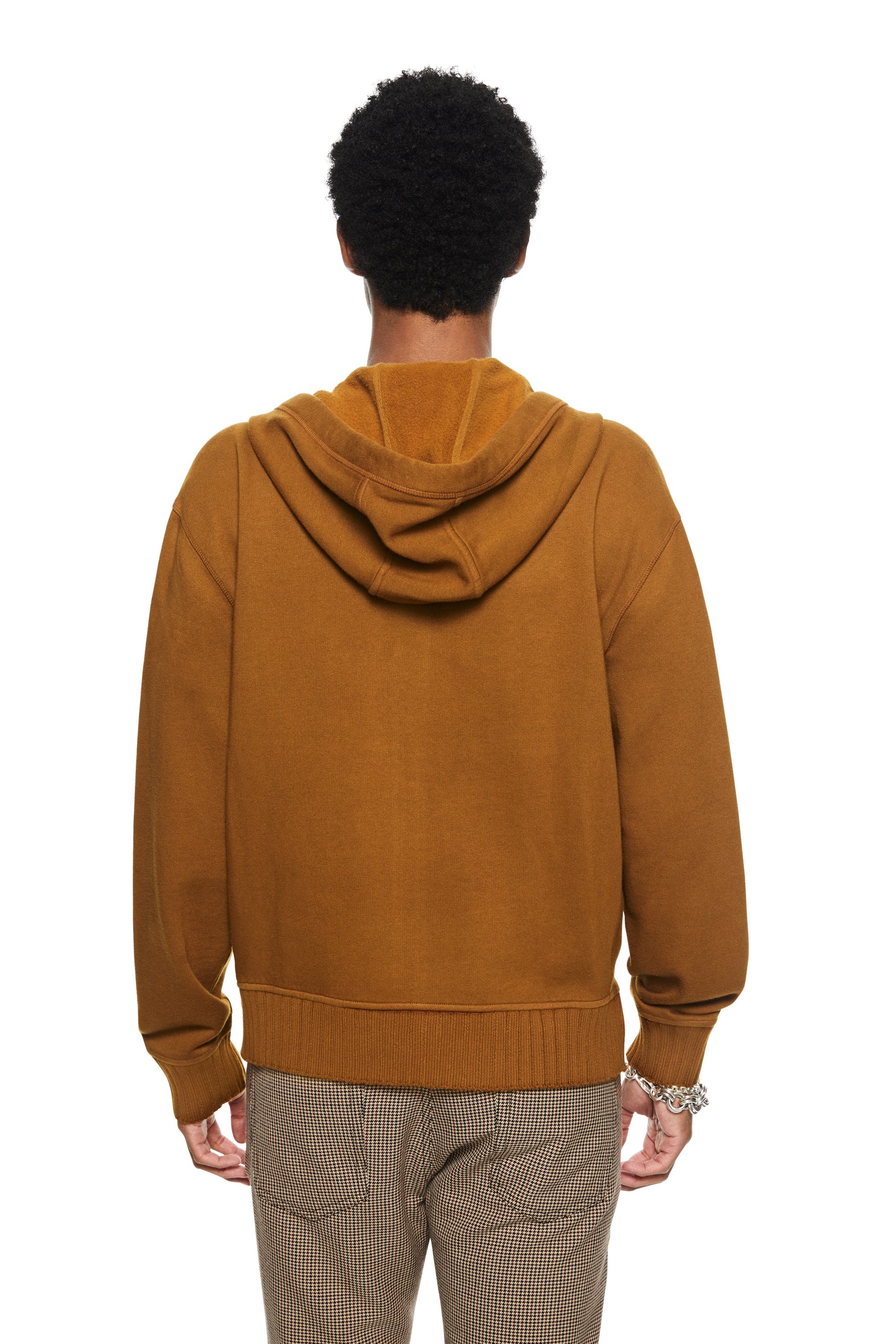 Brushed French Terry Zipped Hoodie (Copper)