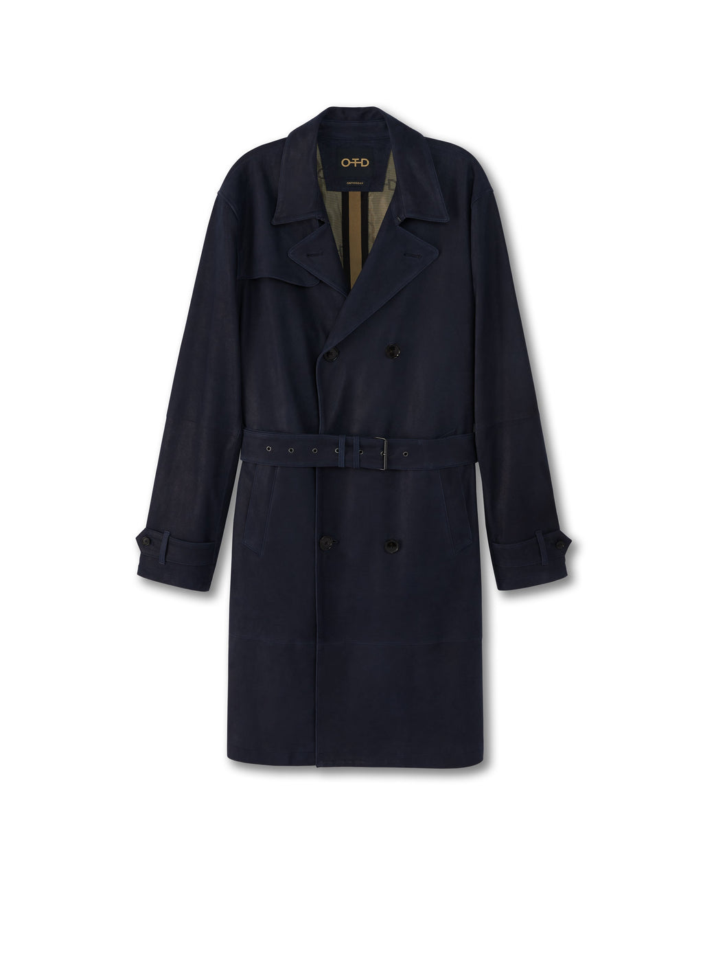 Midnight Suede Trench Coat