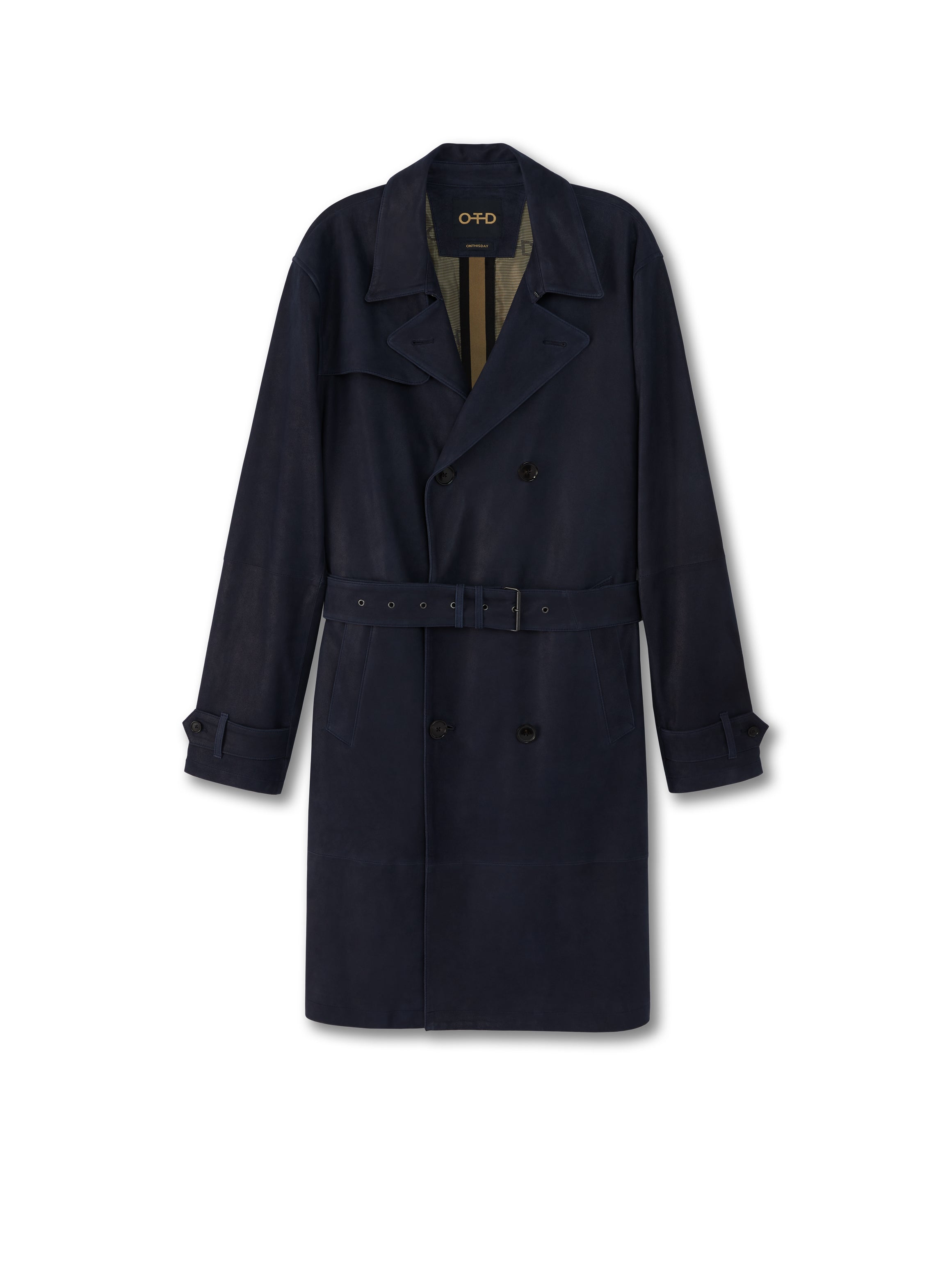 Midnight Suede Trench Coat