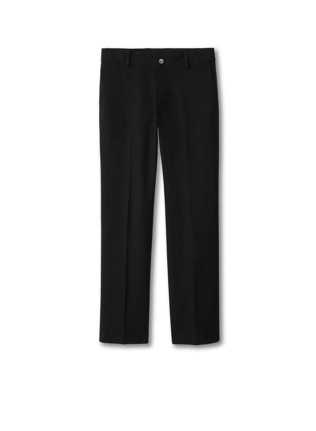 Linen Blend Easy Fit Pant (Black)