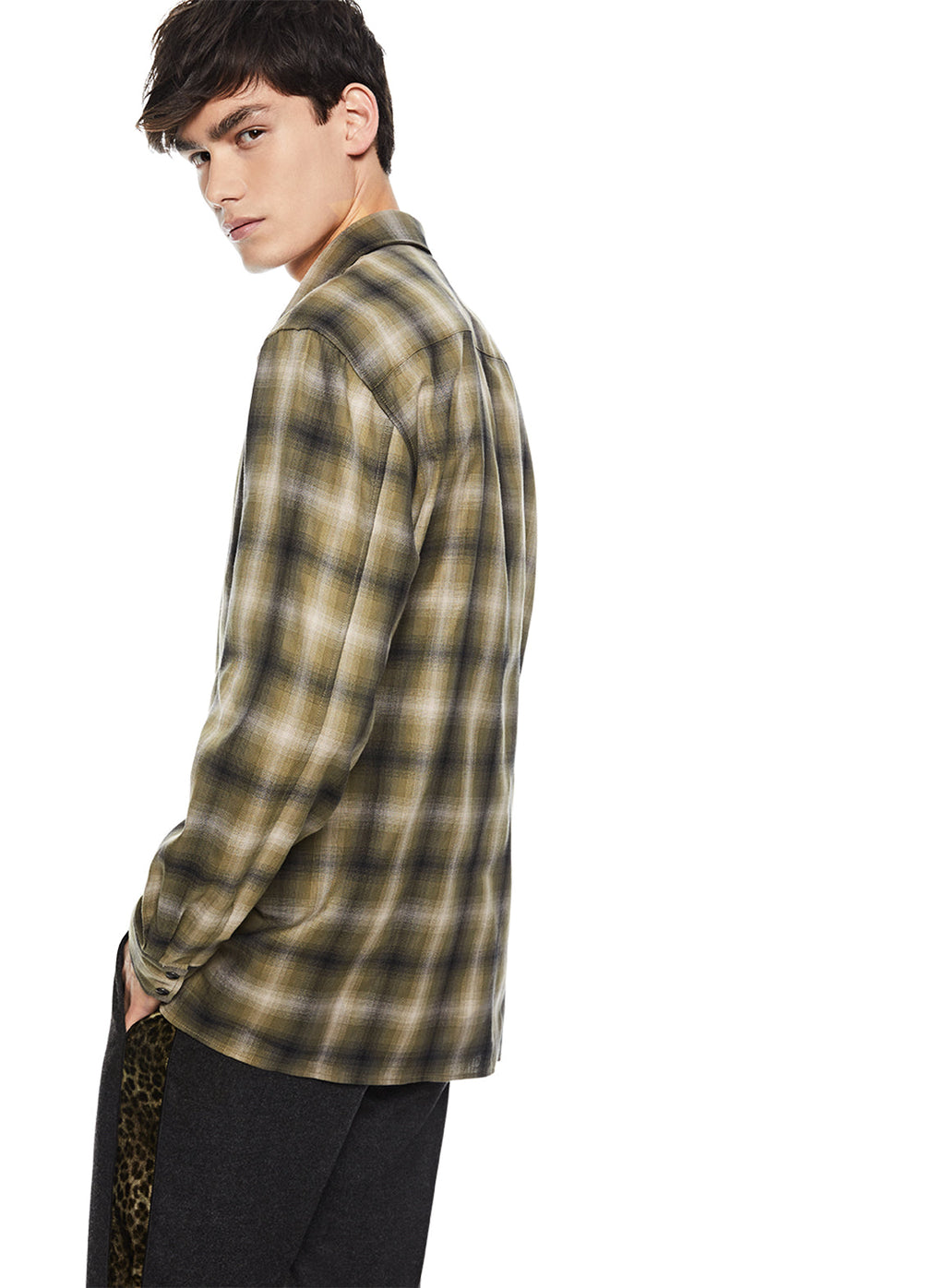 Checked Snap Button Shirt