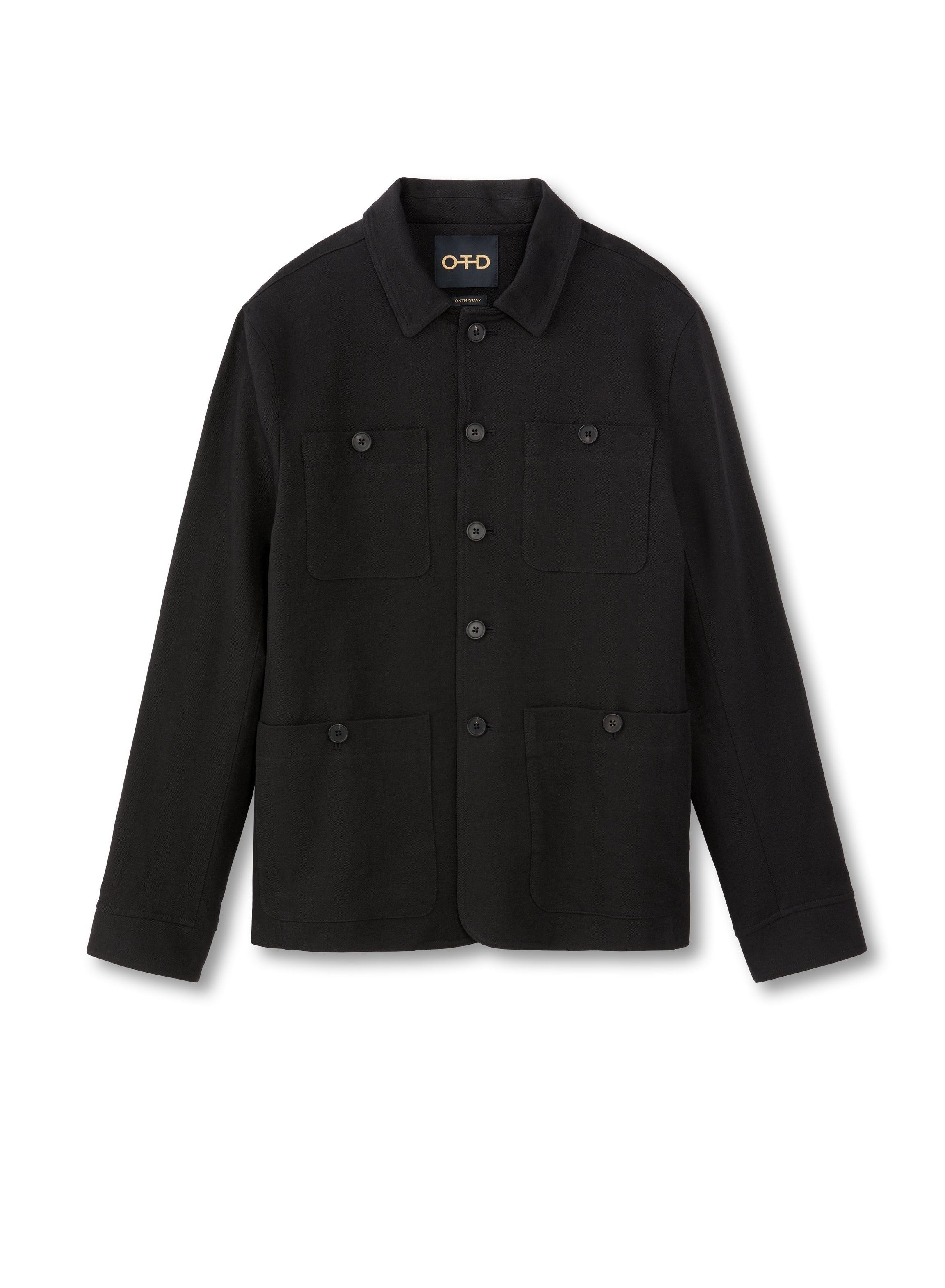 Patch Pocket Task Jacket (Black)