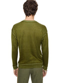 Silk and Cashmere Reverse Print Crewneck Sweater (Chartreuse)