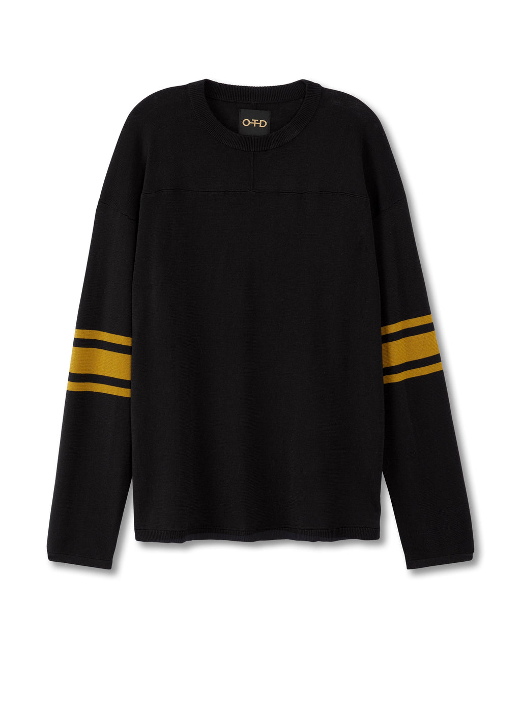 Sleeve-Stripe Crewneck Sweater