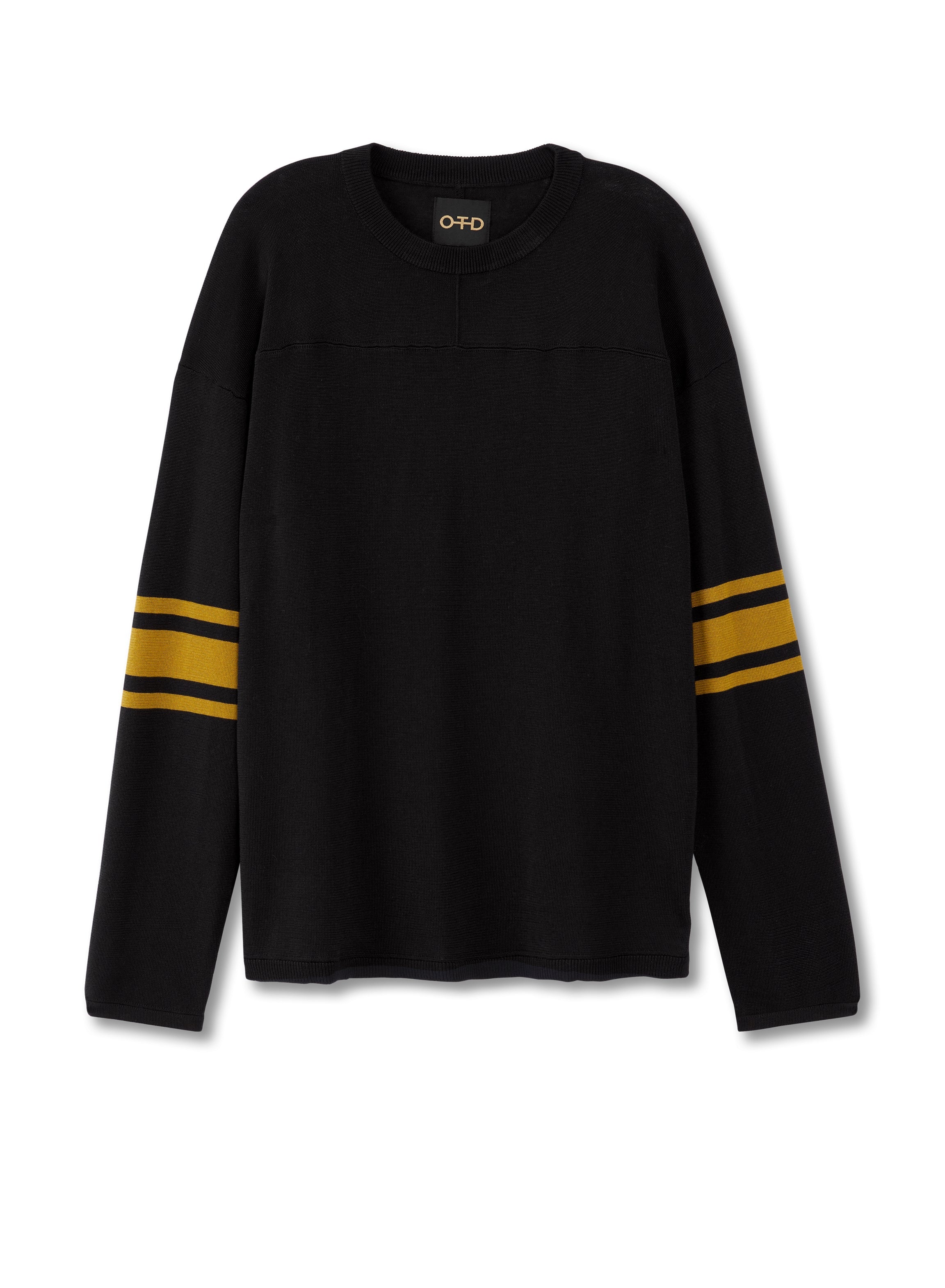 Sleeve-Stripe Crewneck Sweater