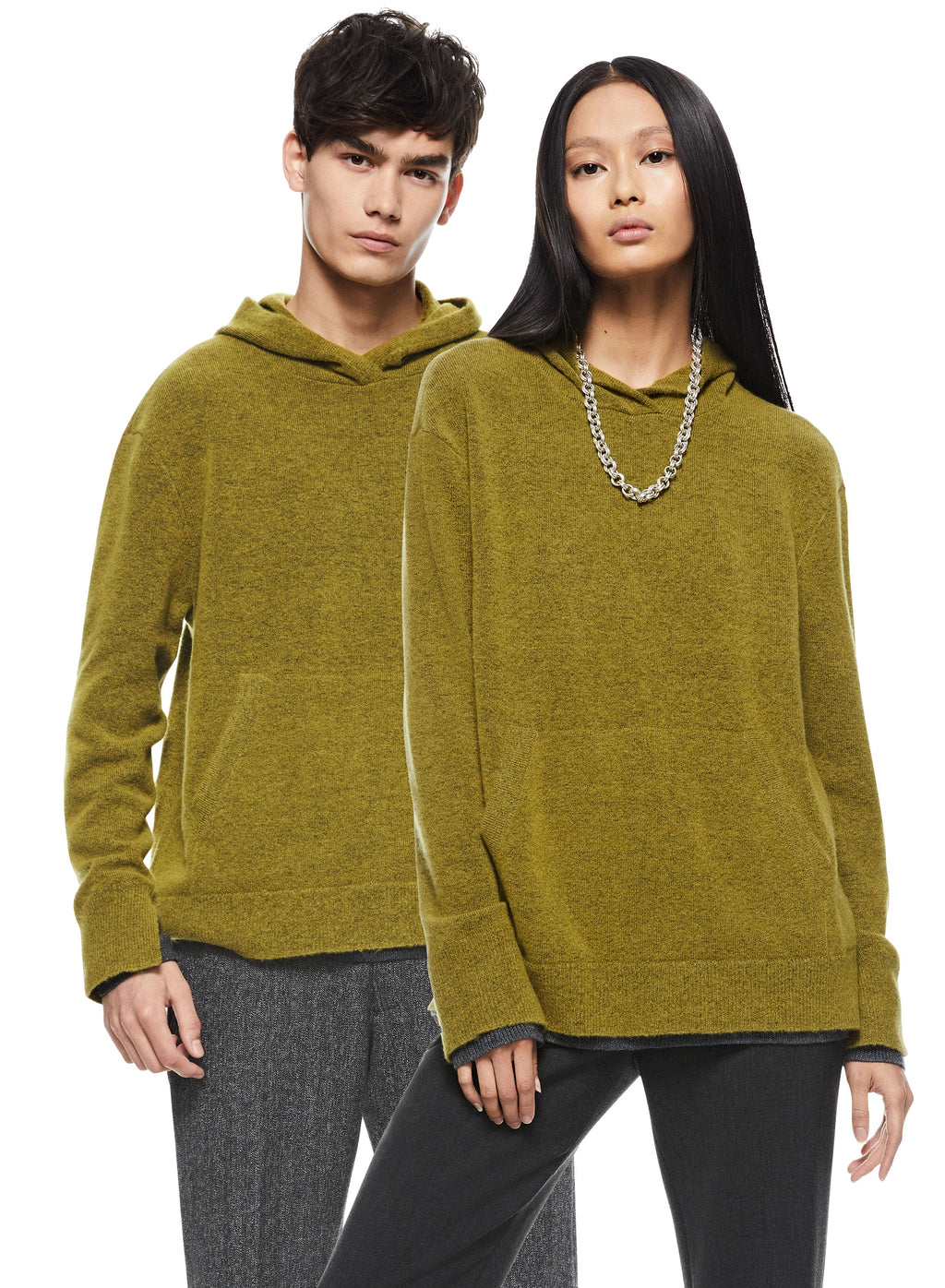 Merino Wool Hoodie Sweater (Green Envy)