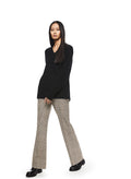 Merino Wool V-Neck Sweater (Black)