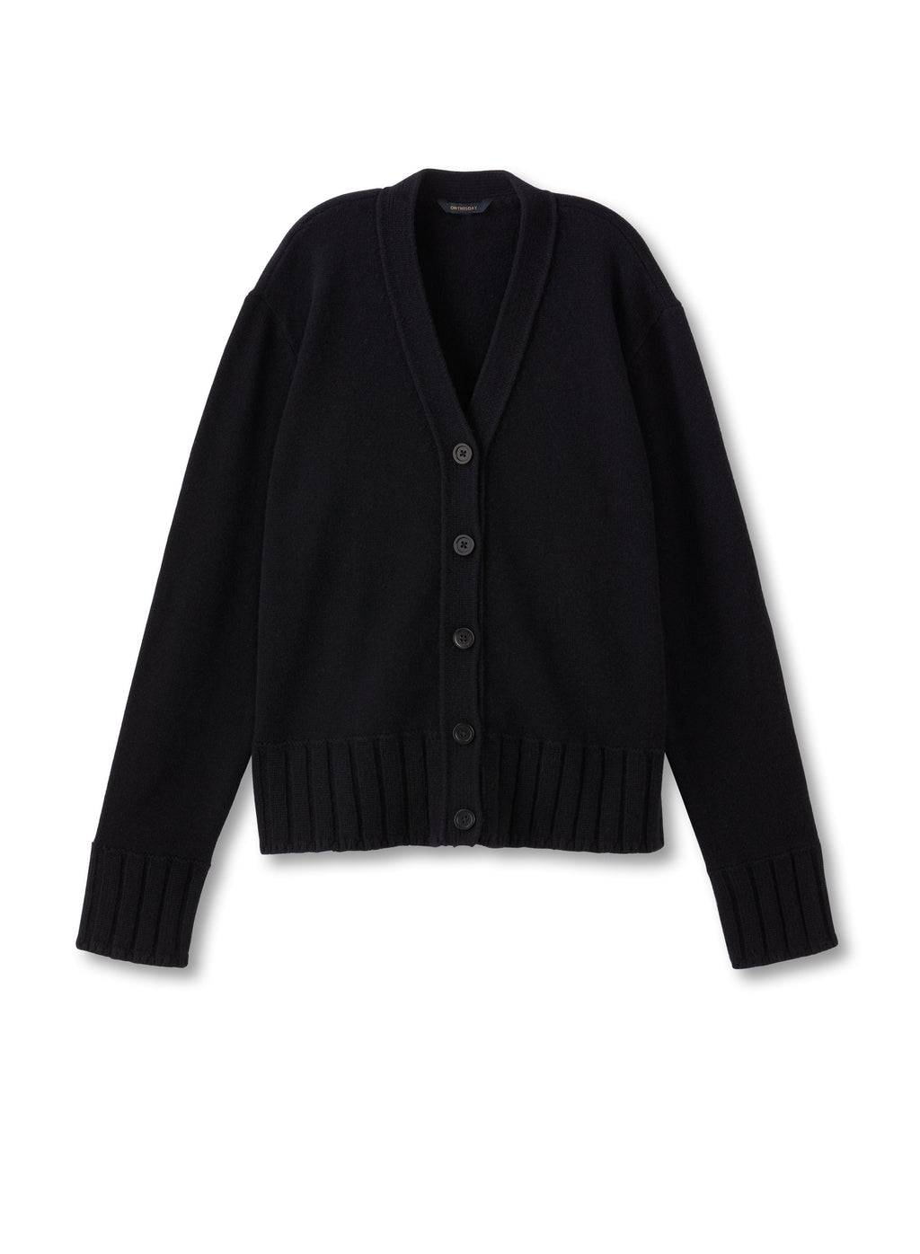 Cashmere-Blend Cardigan Sweater (Black)