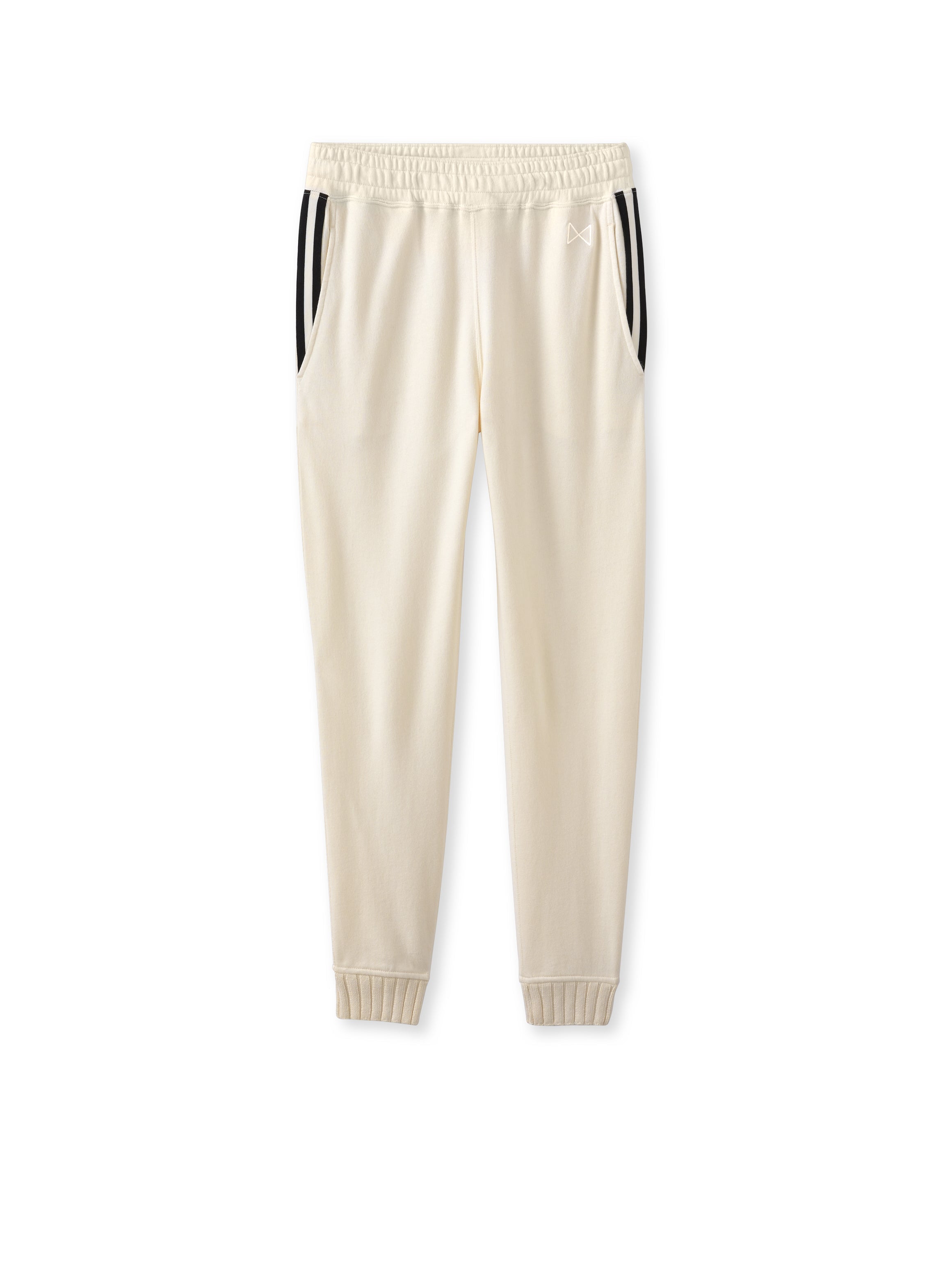 Signature Pocket Stripe Sweatpant (Ivory)