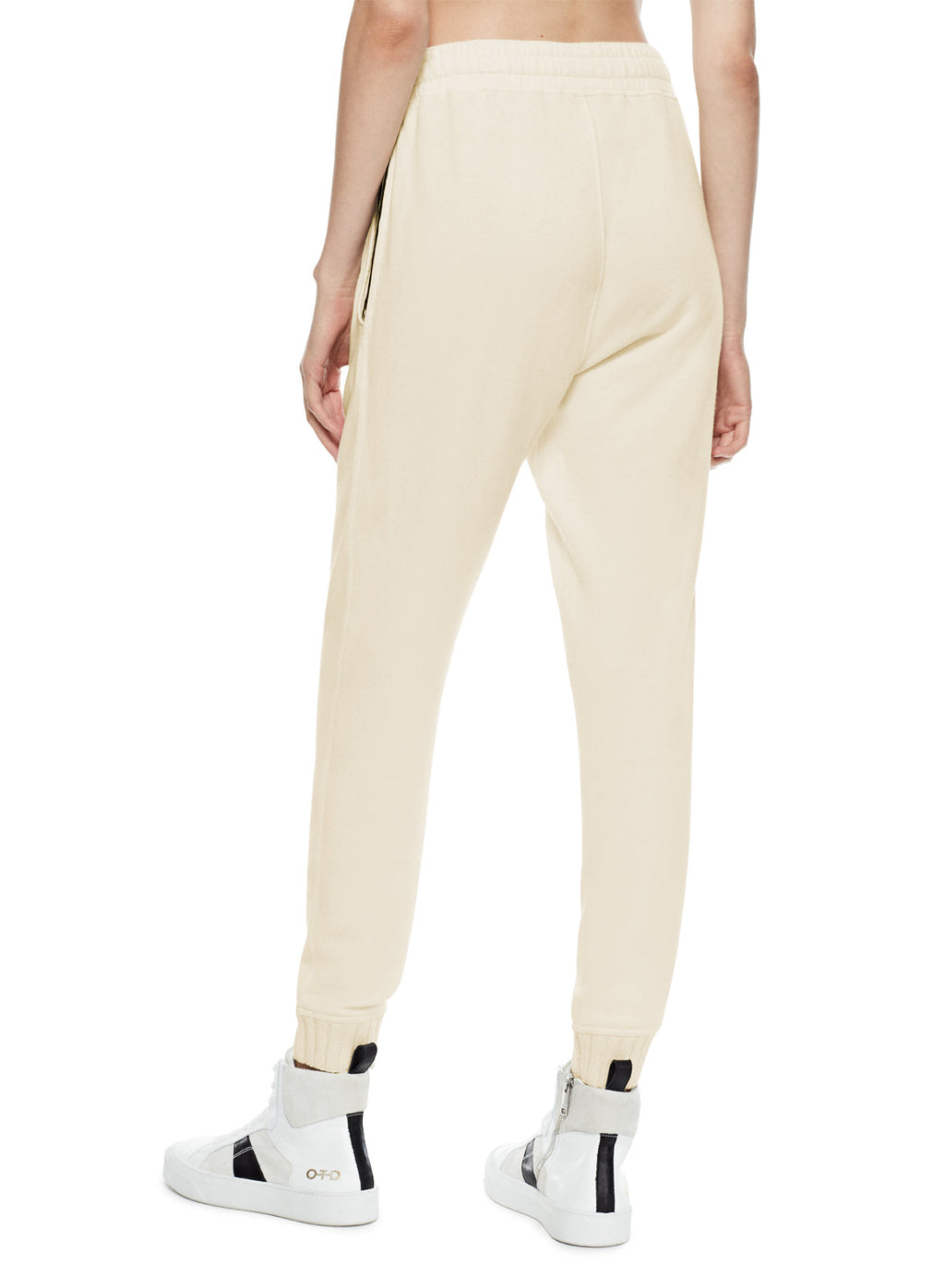 Signature Pocket Stripe Sweatpant (Ivory)