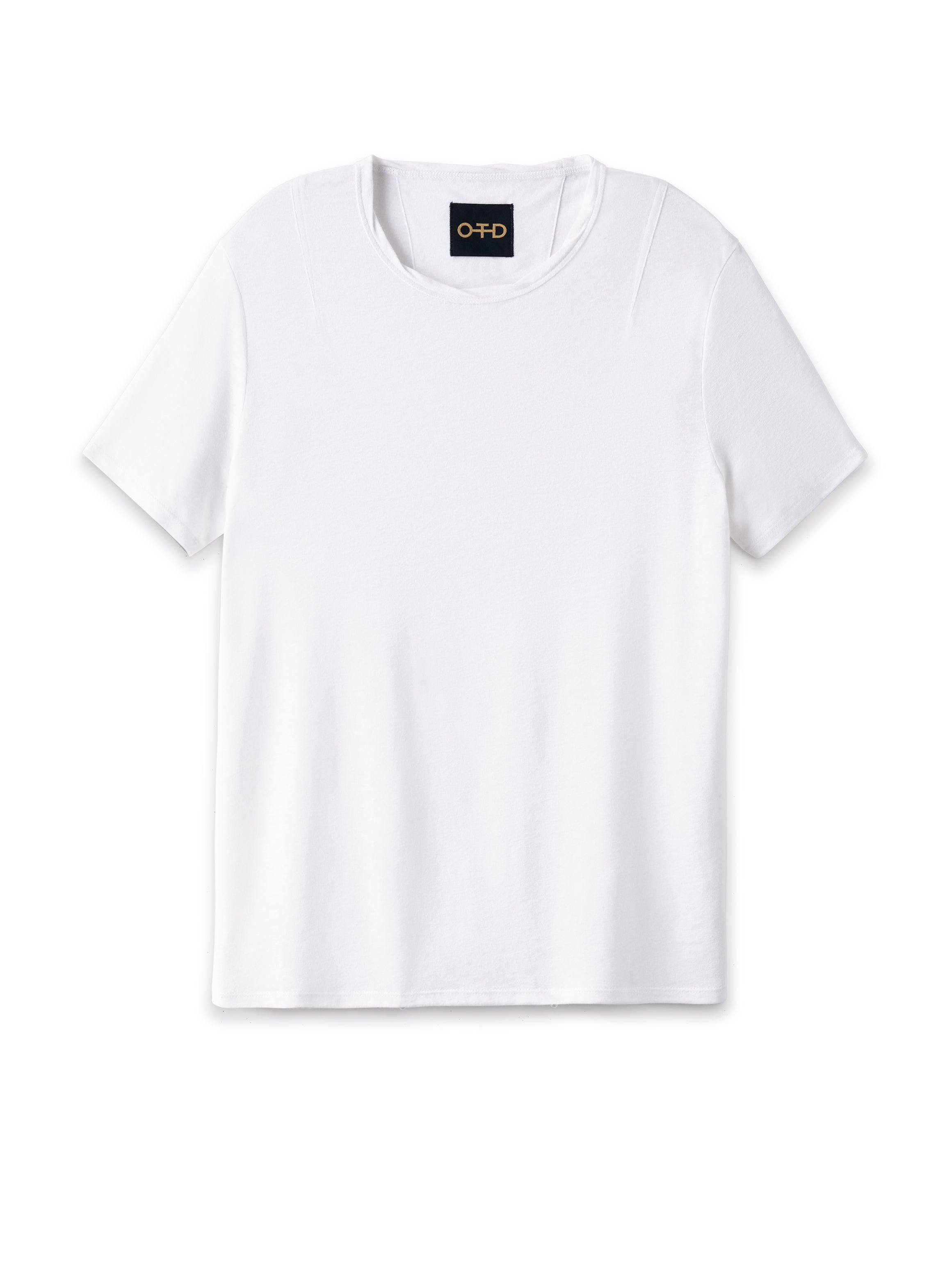 Linen-Blend Tee (Ivory)