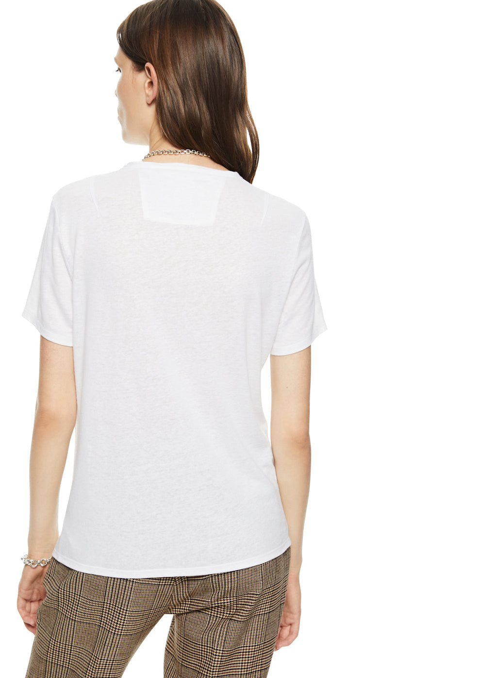 Linen-Blend Tee (Ivory)