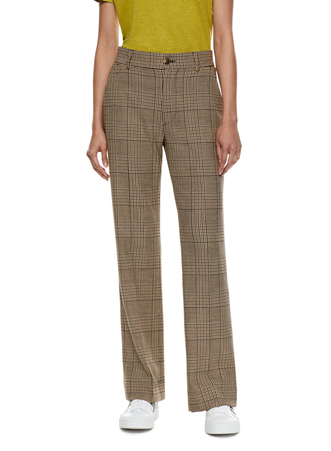 Glen Plaid Flare Leg Pant