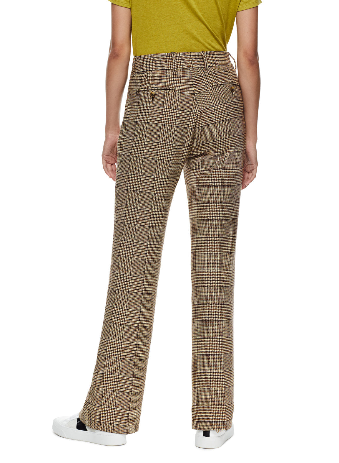 Glen Plaid Flare Leg Pant