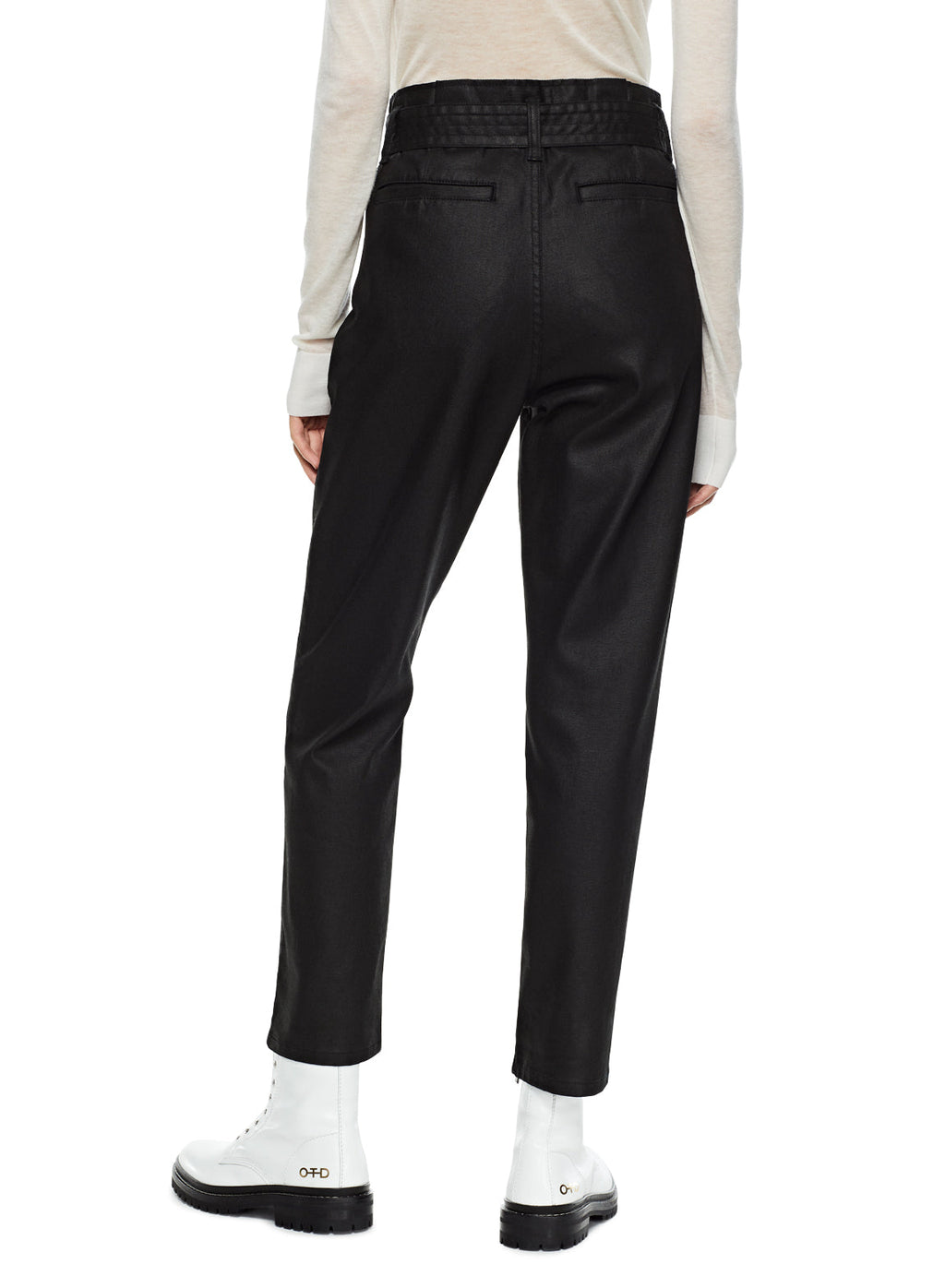 Pleated High Rise Tapered Pant