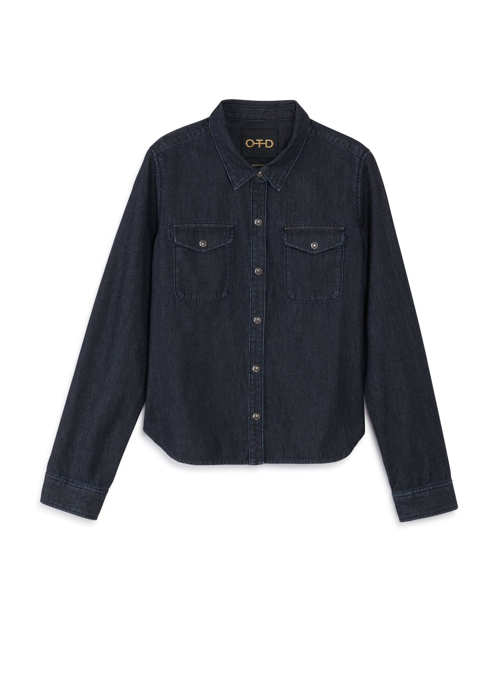 Shrunken Chambray Shirt (Dark Indigo)