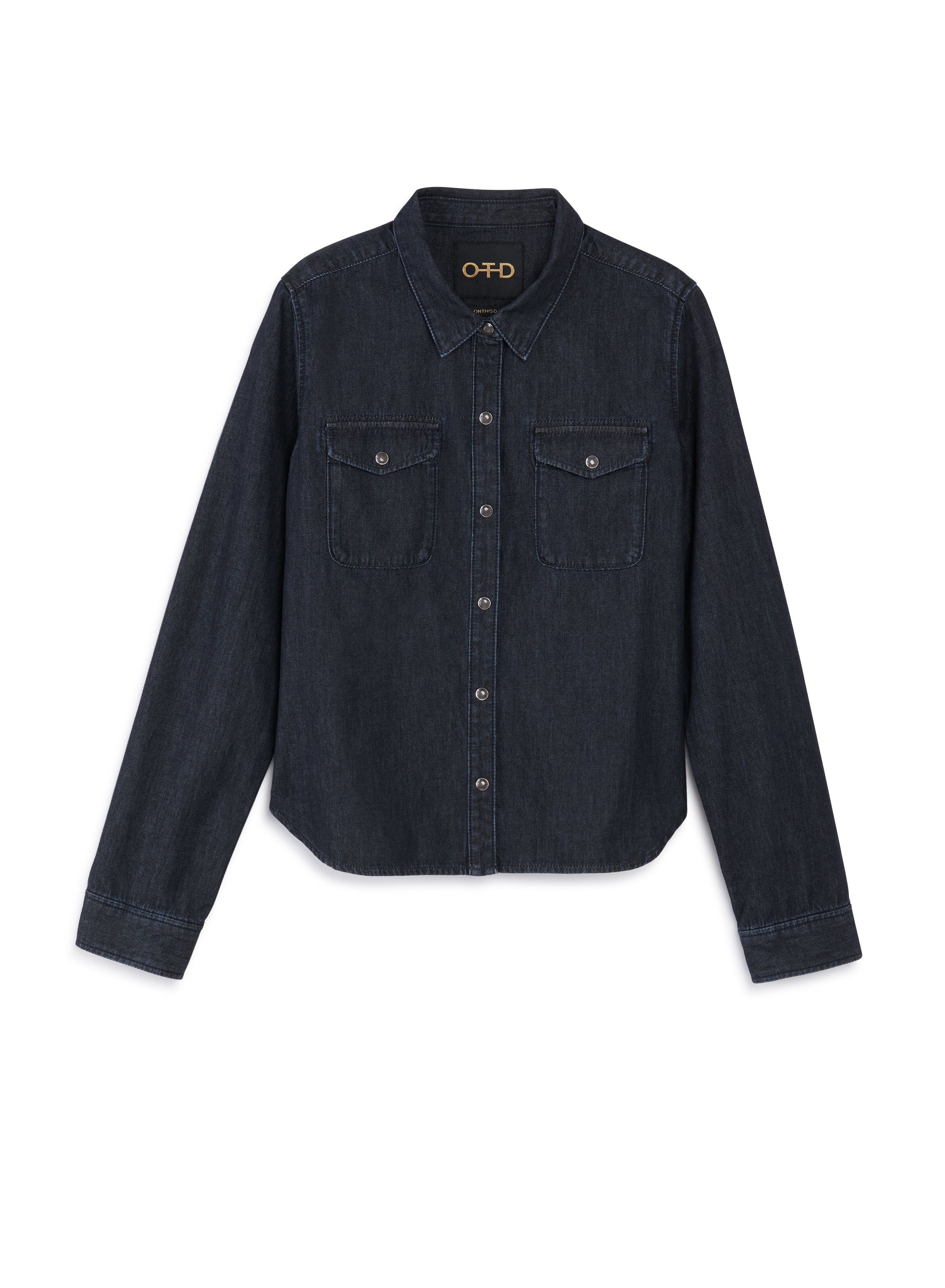 Shrunken Chambray Shirt (Dark Indigo)