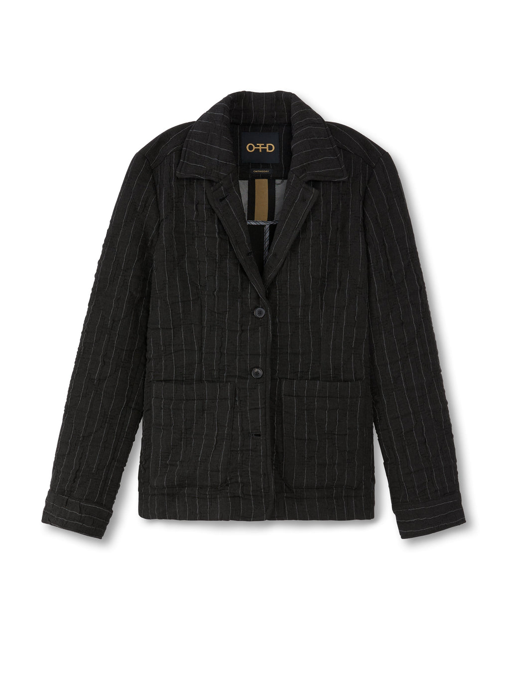 Pinstripe Crinkle Jacket