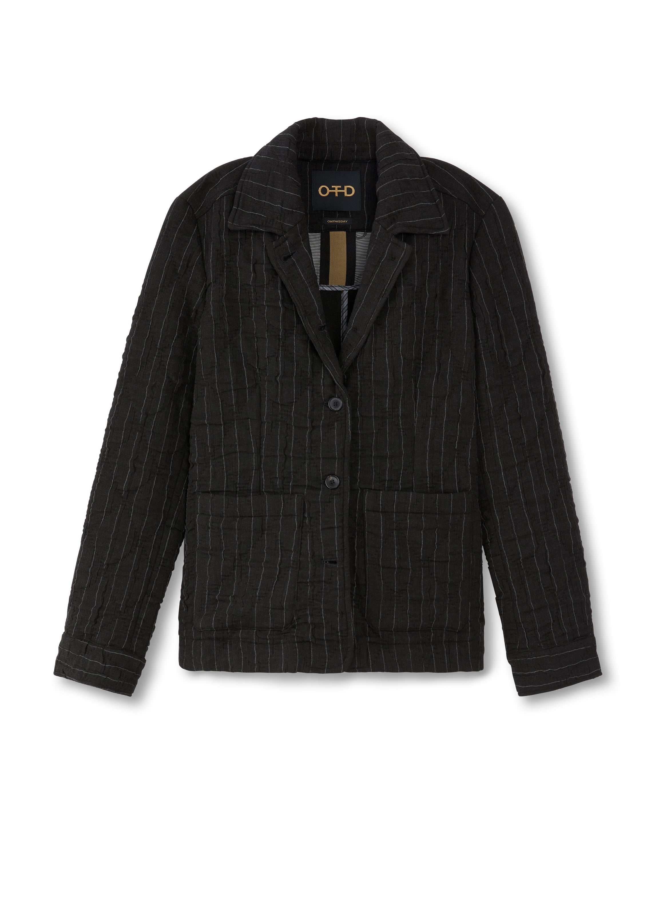 Pinstripe Crinkle Jacket