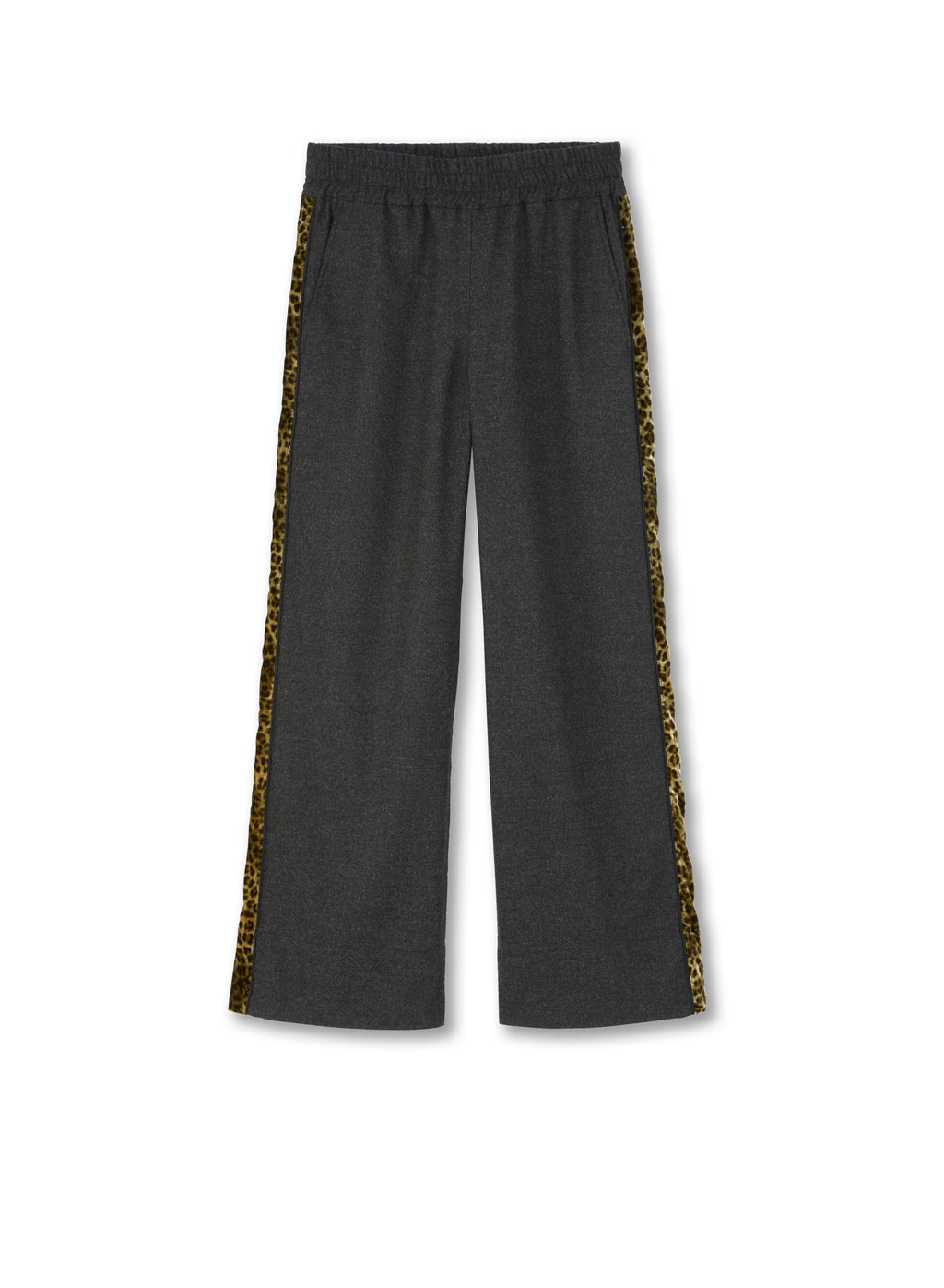 Wide Leg Track Pant (Charcoal Heather)