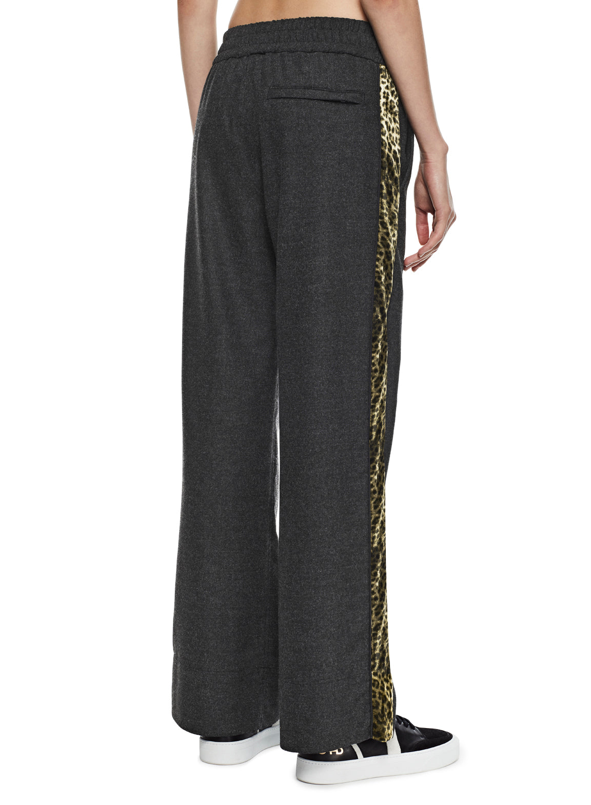 Wide Leg Track Pant (Charcoal Heather)