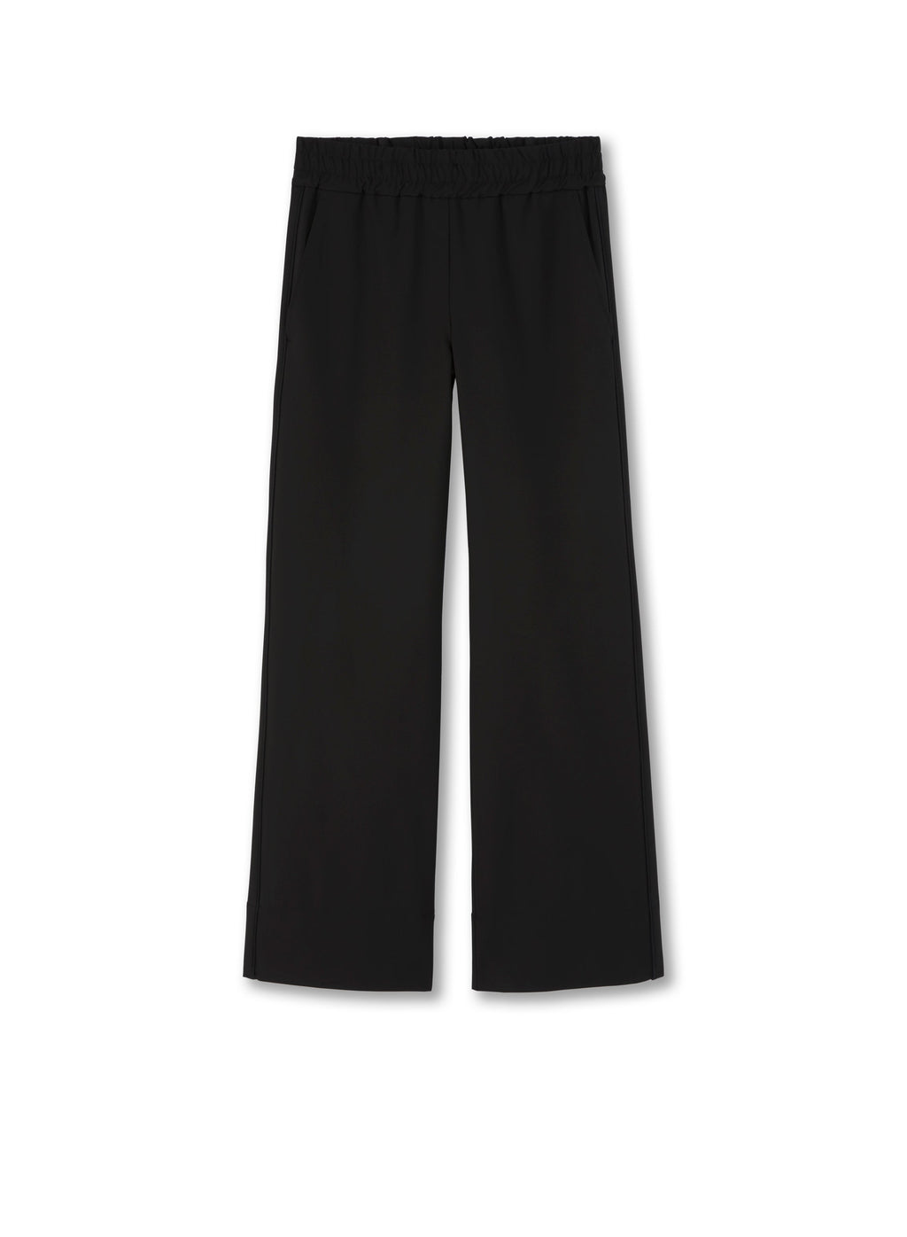 Wide Leg Racer Pant (Black)