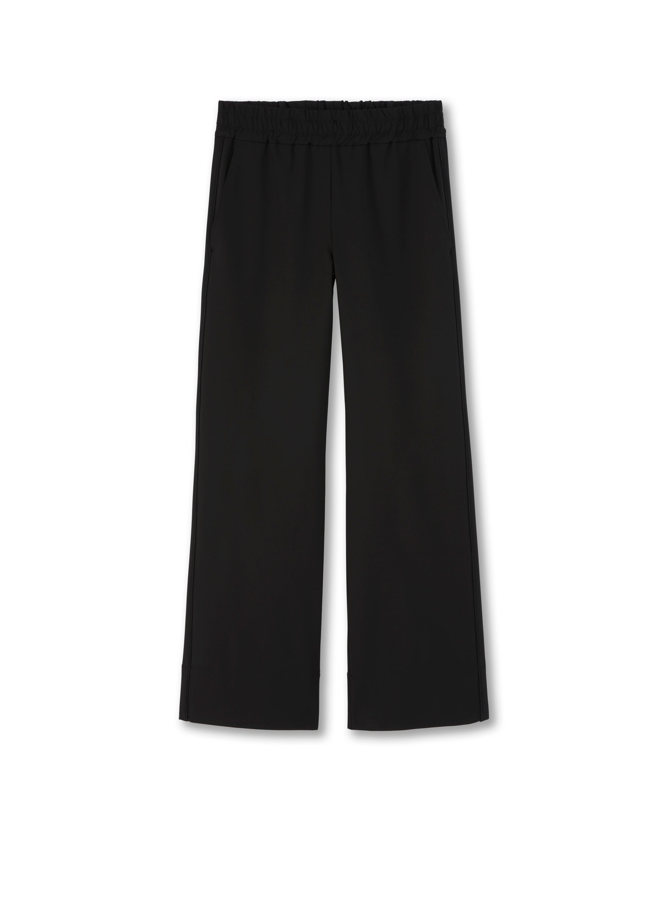 Wide Leg Racer Pant (Black)