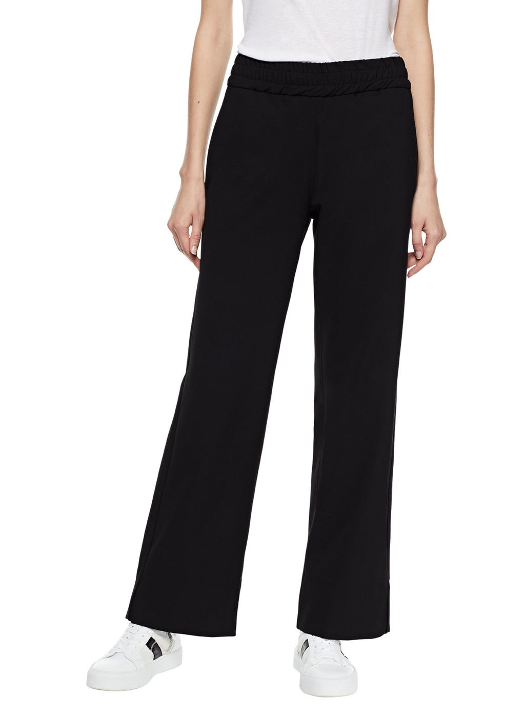 Wide Leg Racer Pant (Black)