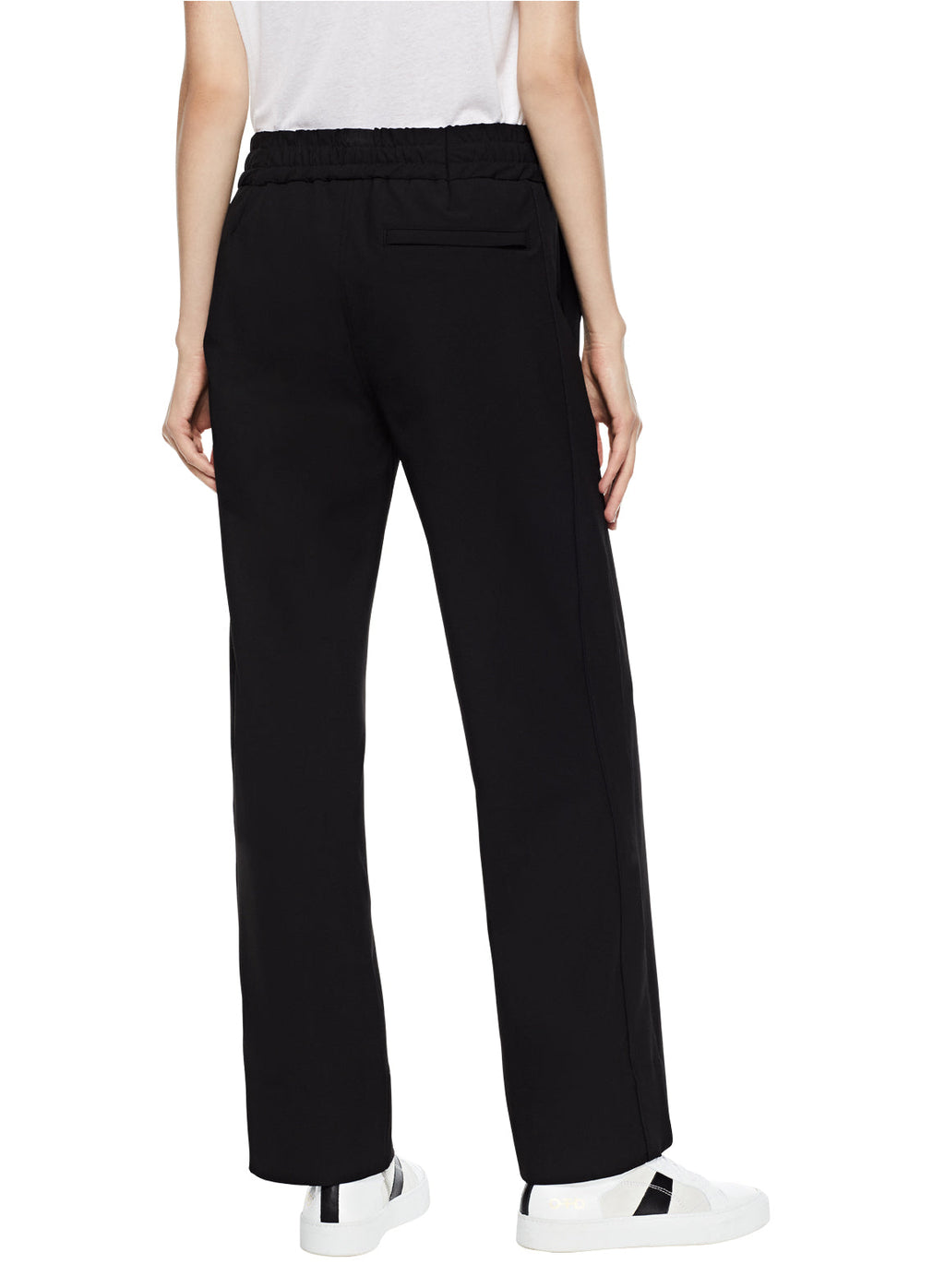 Wide Leg Racer Pant (Black)
