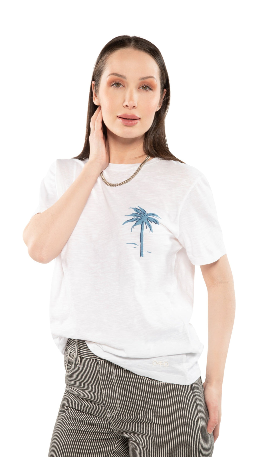 "la vie est belle" Graphic Short Sleeve Knit Tee