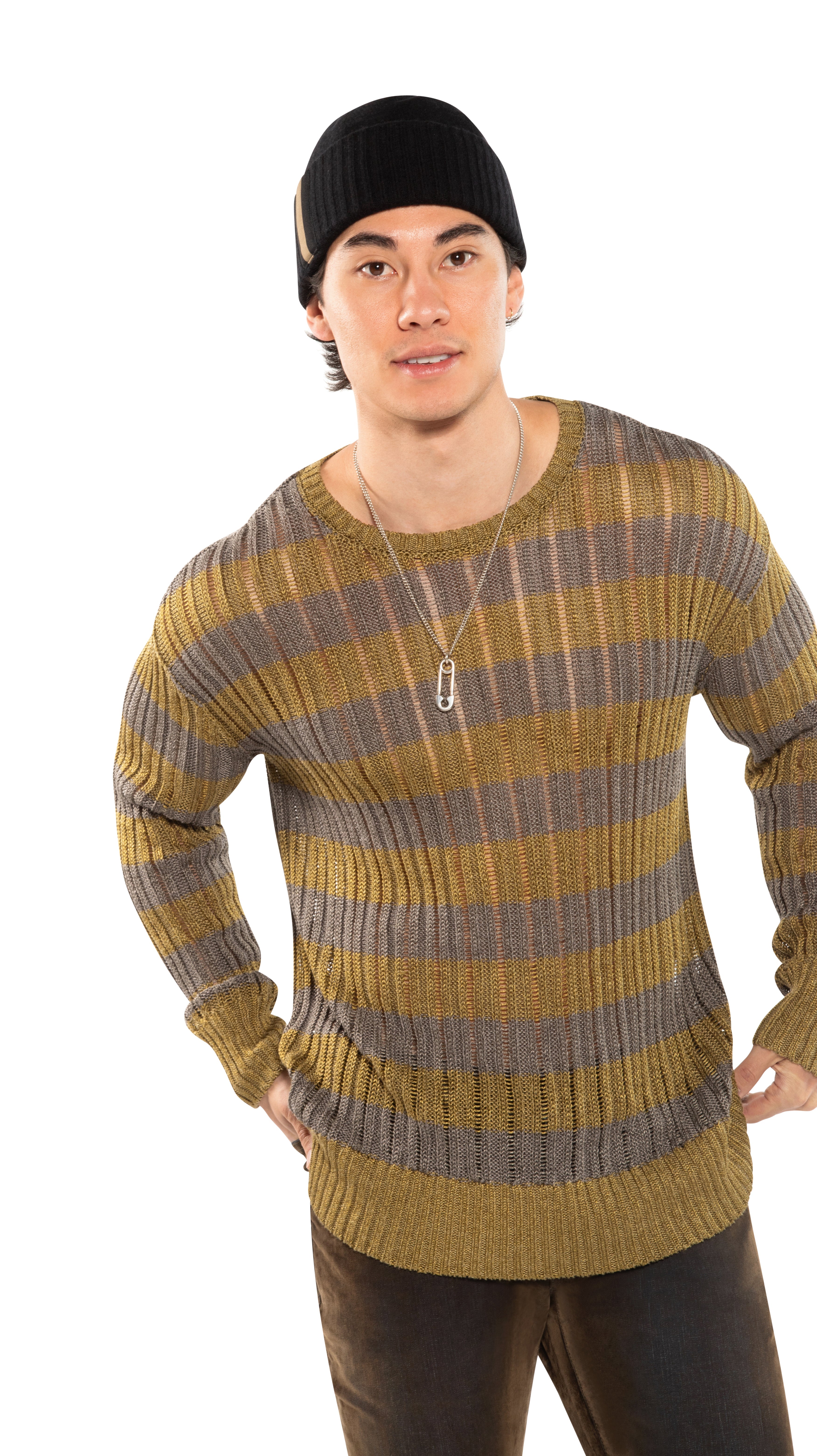 Lightweight Drop Needle Stripe Sweater