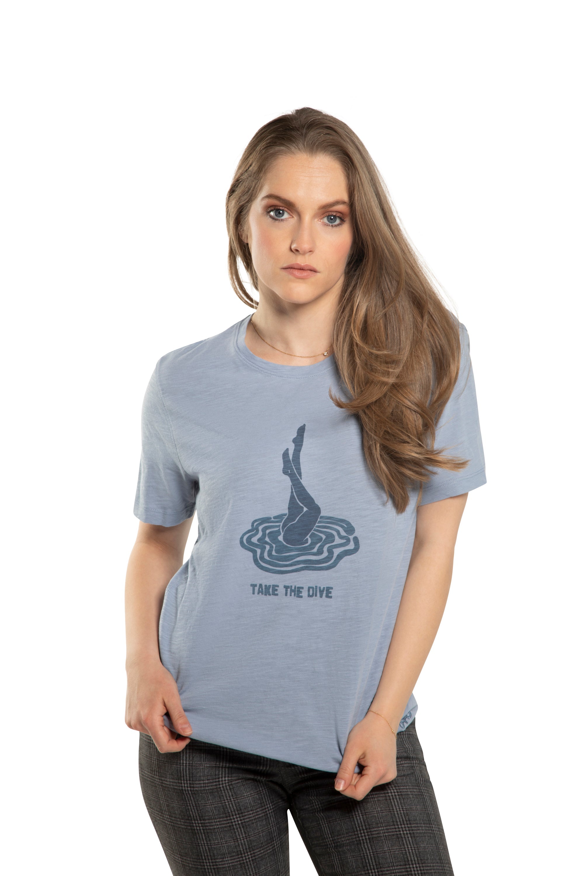 "take the dive" Graphic Short Sleeve Knit Tee