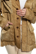 Vintage-Inspired Floral Jacquard Field Jacket