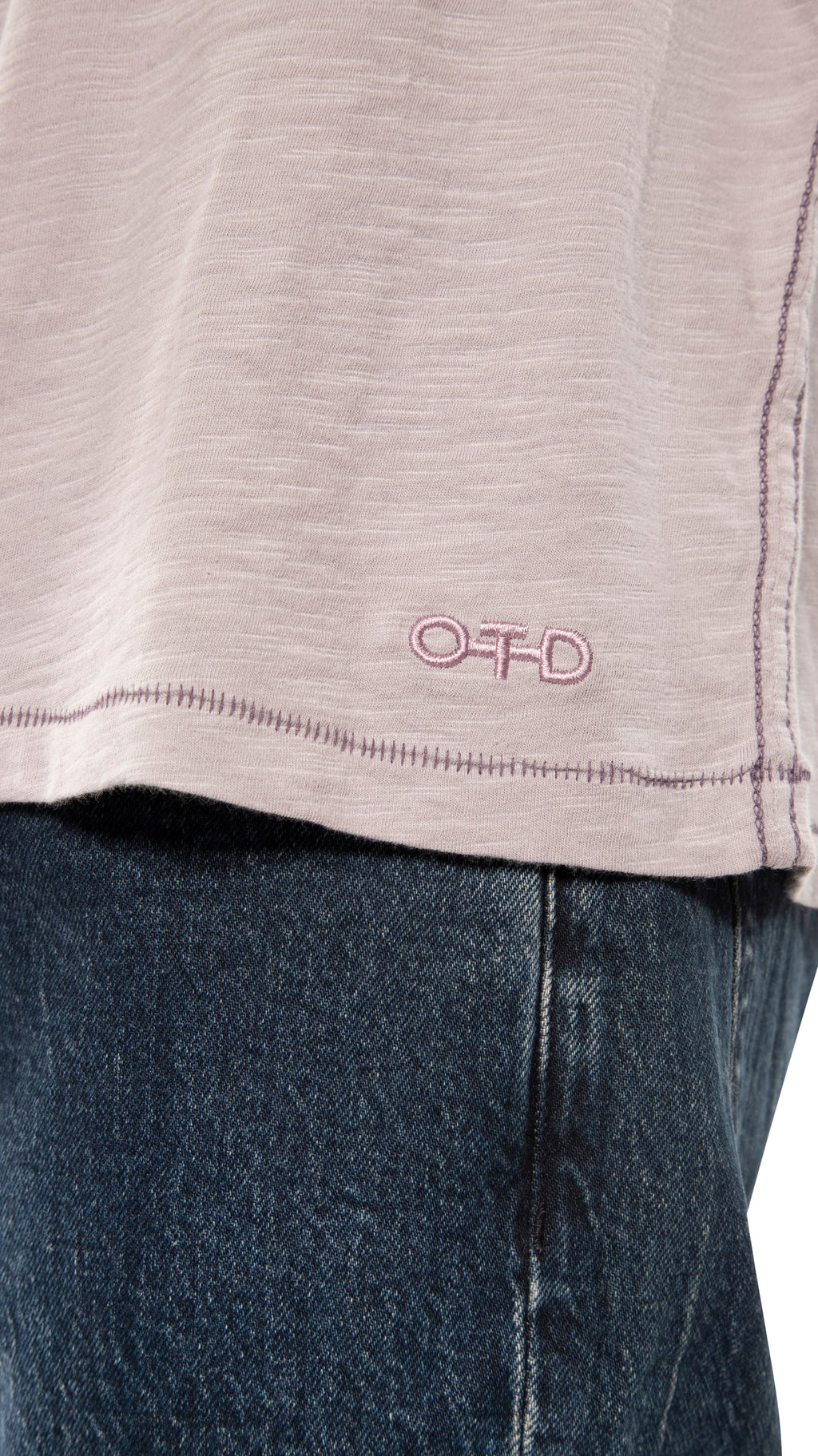 Short Sleeve Crewneck Knit Tee (Light Lavender)