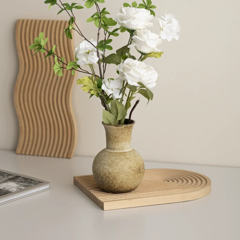Japanese-Style Kiln-Changed Ceramic Vase – Retro Flower Arrangement Ornament