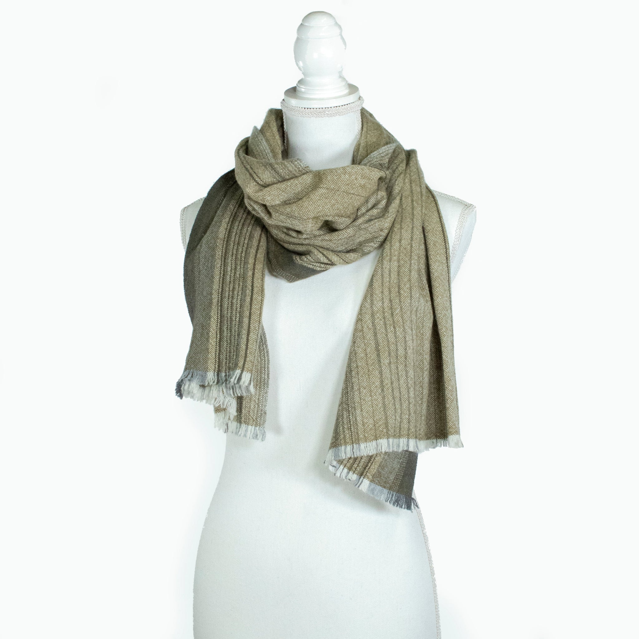 UNISEX STRIPED CASHMERE SCARF