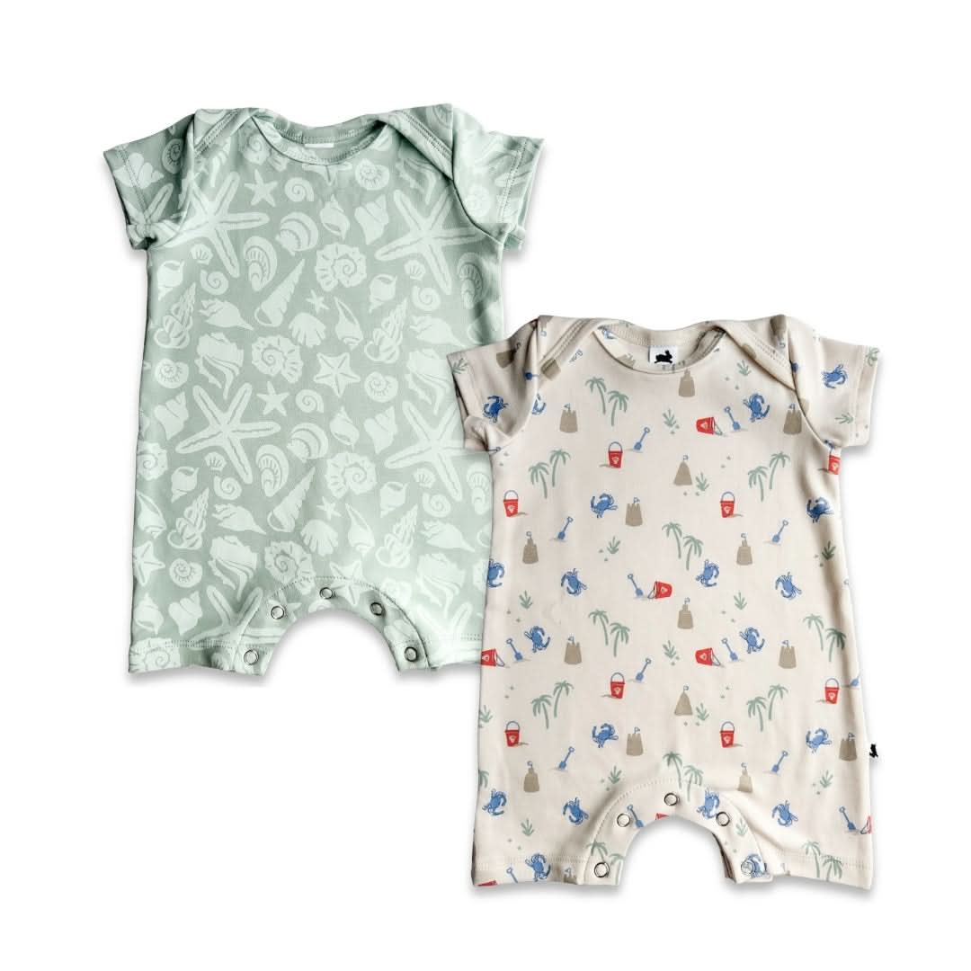 Baby Bamboo Shorts Romper | Coastal Keepsakes