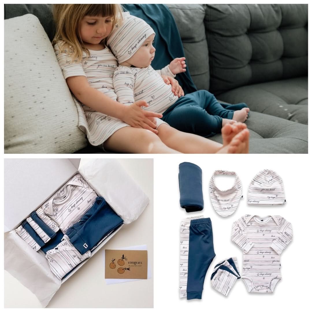Bamboo Baby Capsule Gift Box | Love Story & Navy
