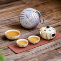 Portable Travel Tea Set – Yanmian White Porcelain with Ruyi Pot & Three Cups
