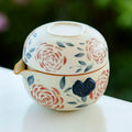 Portable Travel Tea Set – Yanmian White Porcelain Gold Rose Ruyi Series