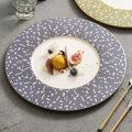 Artisanal Mosaic Rim Fine Porcelain Plate – Celestial Series