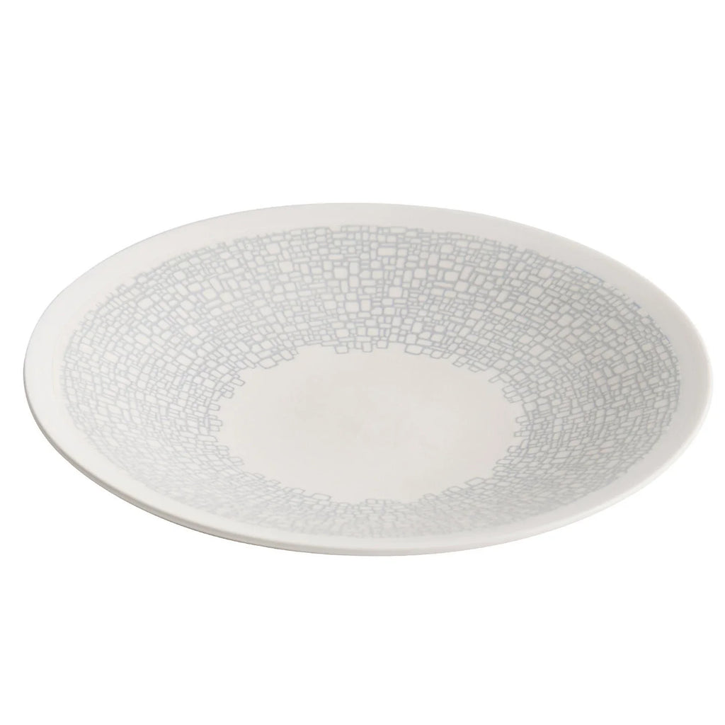 Artisanal Mosaic Pattern Shallow Pasta & Soup Plate – Pebble Series