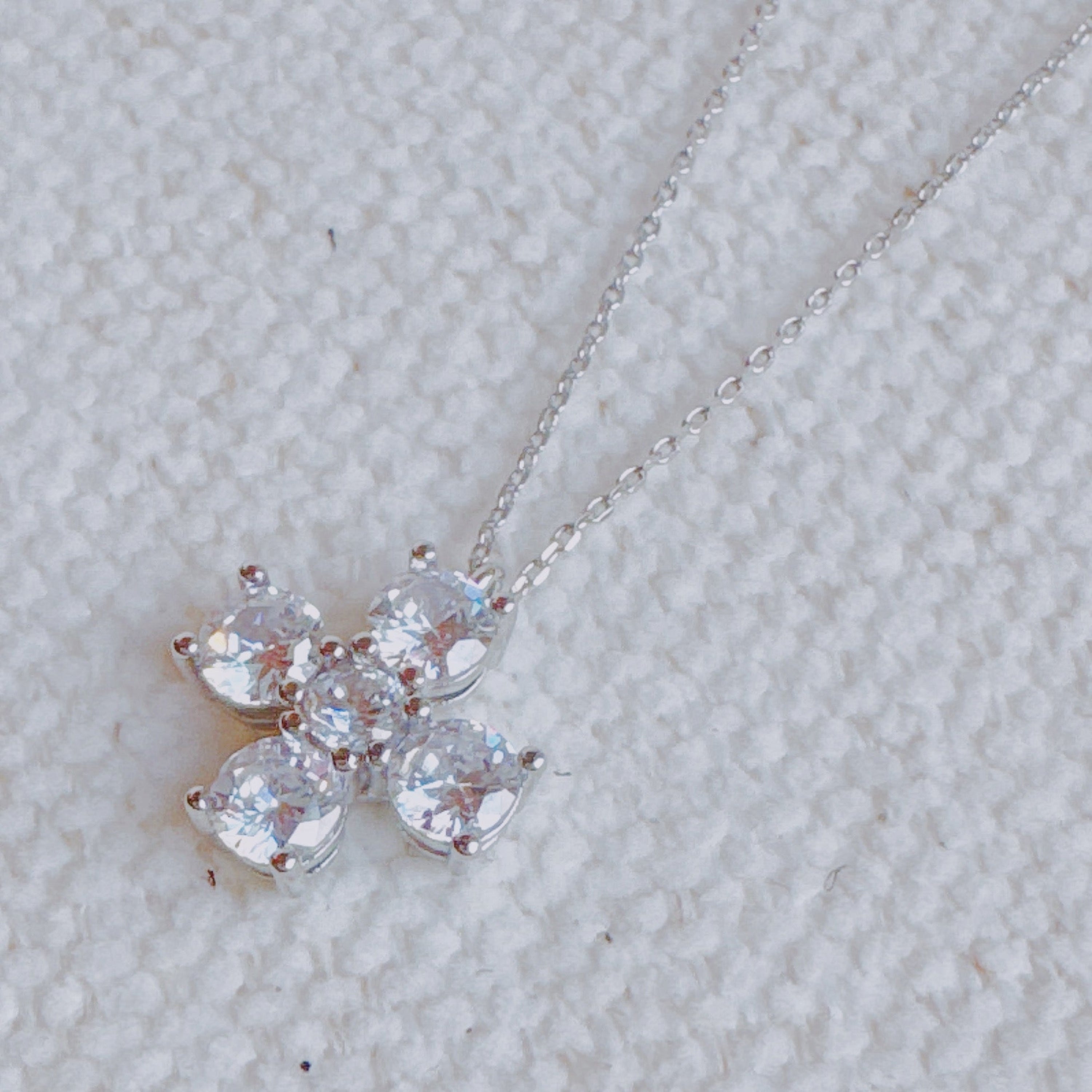Radiant Sparkle Mini Cross Pendant Necklace
