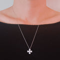 Radiant Sparkle Mini Cross Pendant Necklace